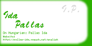 ida pallas business card